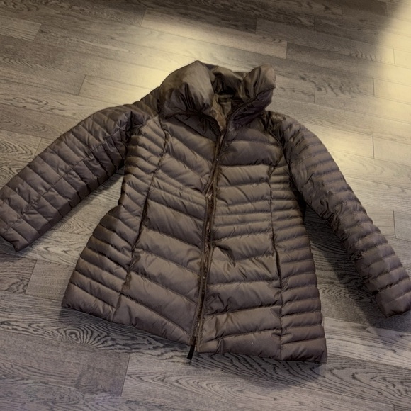 Danier brown padded midi Length brave cold winter jacket Sz M - Picture 10 of 16